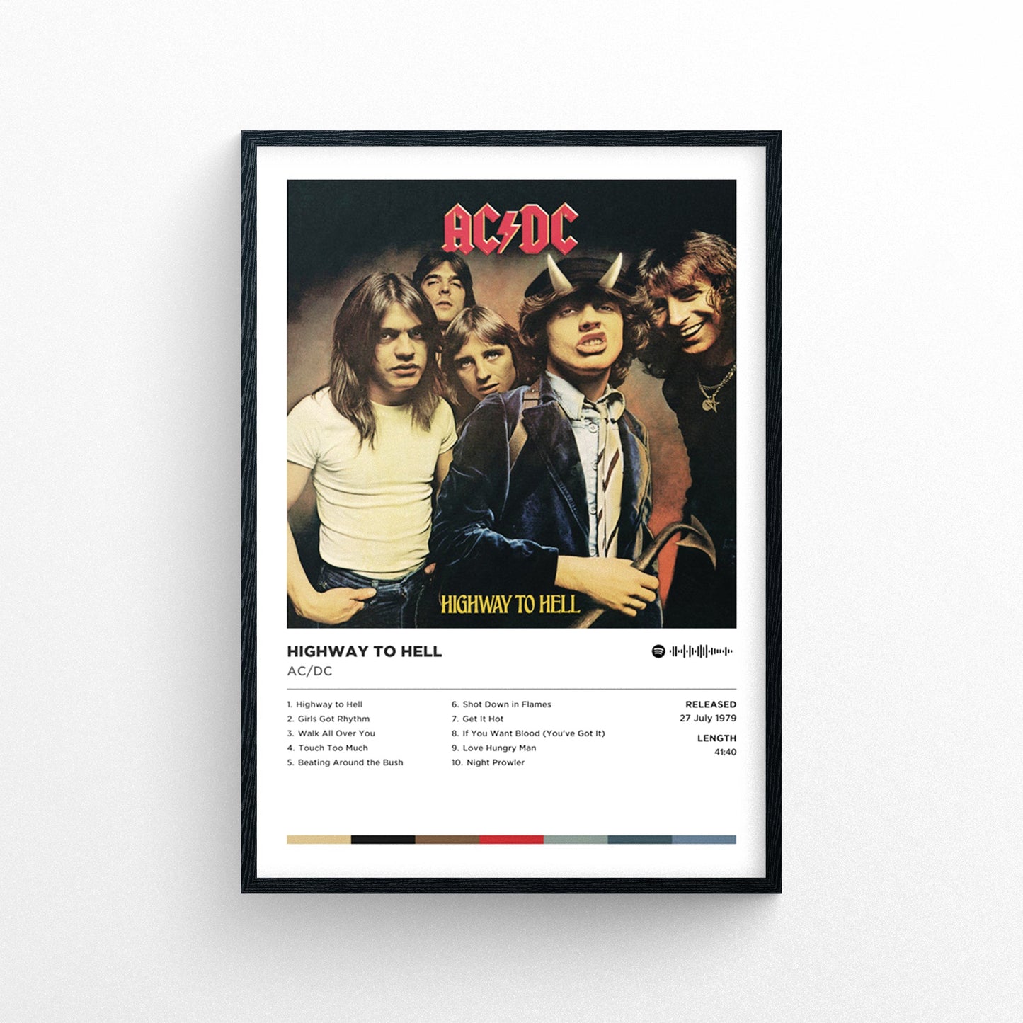 ACDC - Highway to Hell Poster Print | Framed Options | Album Cover Artwork