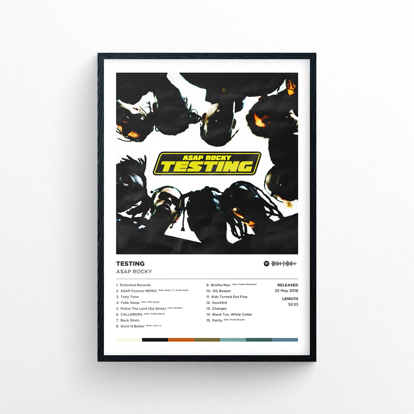 A$ap Rocky - Testing Poster Print | Framed Options | Album Cover Artwork