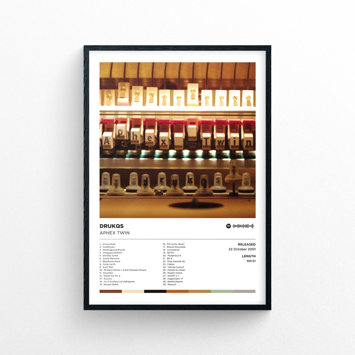 Aphex Twin - Drukqs Poster Print | Framed Options | Album Cover Artwork