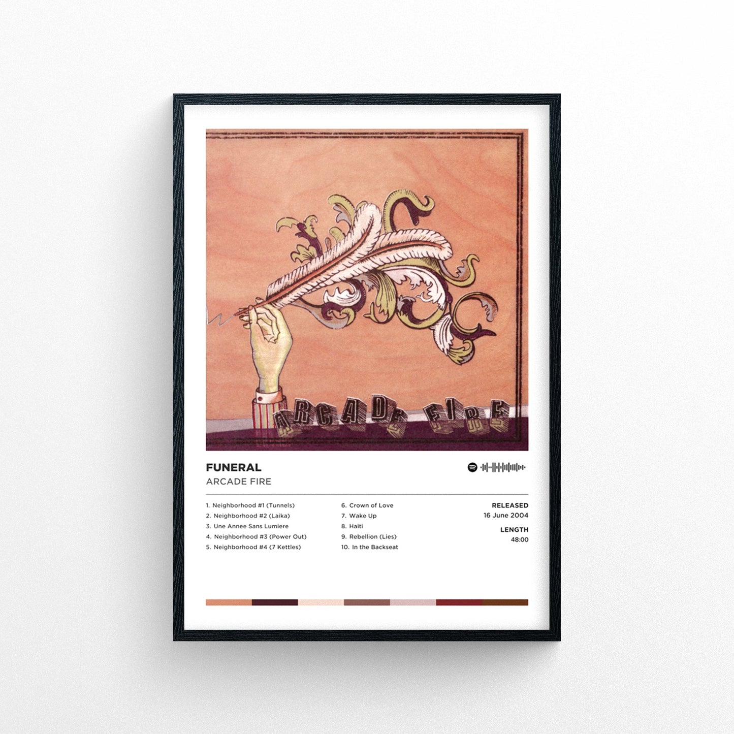 Arcade Fire - Funeral Poster Print | Framed Options | Album Cover Artwork