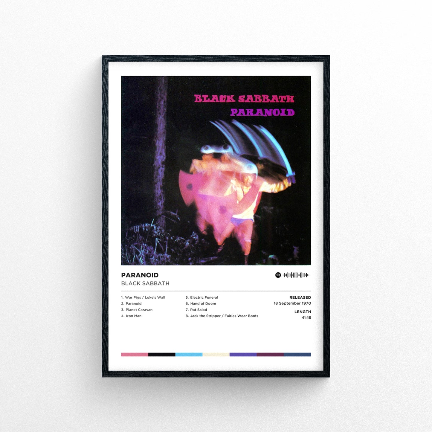 Black Sabbath - Paranoid Poster Print | Framed Options | Album Cover Artwork