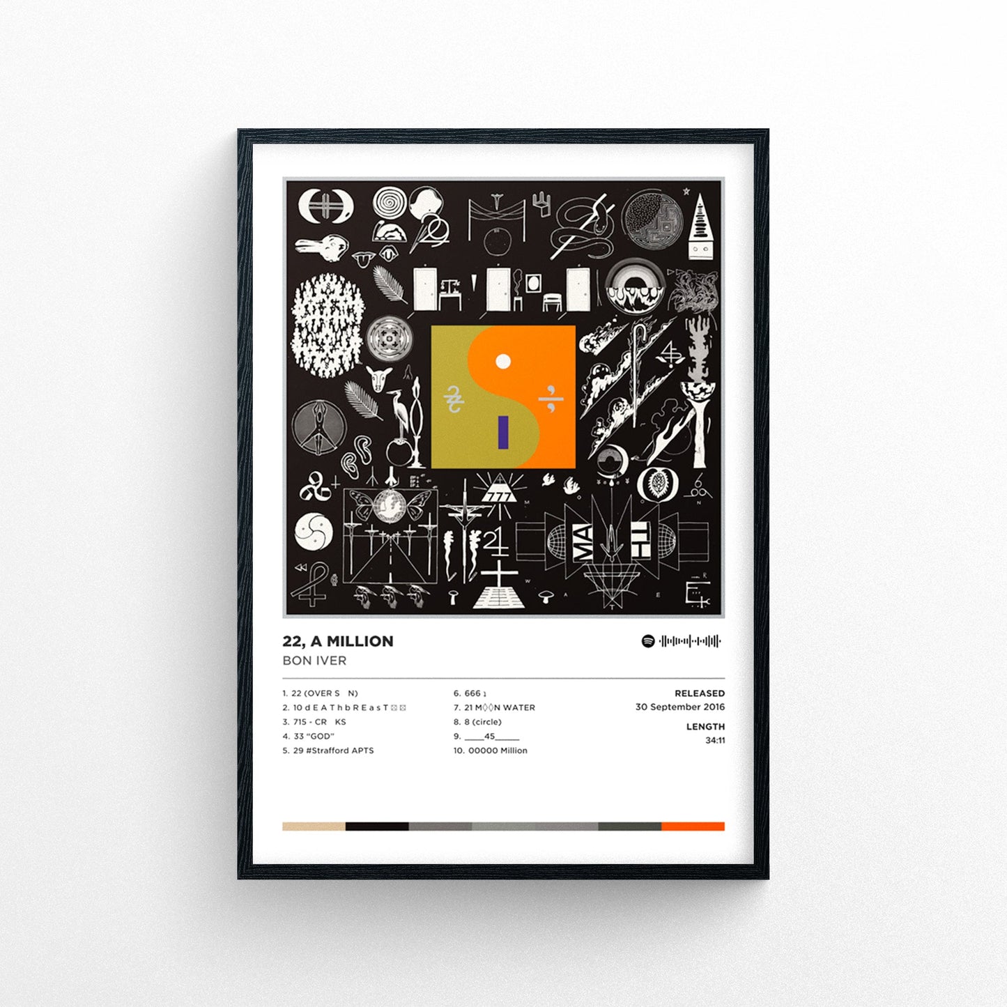 Bon Iver - 22 Poster Print | Framed Options | Album Cover Artwork