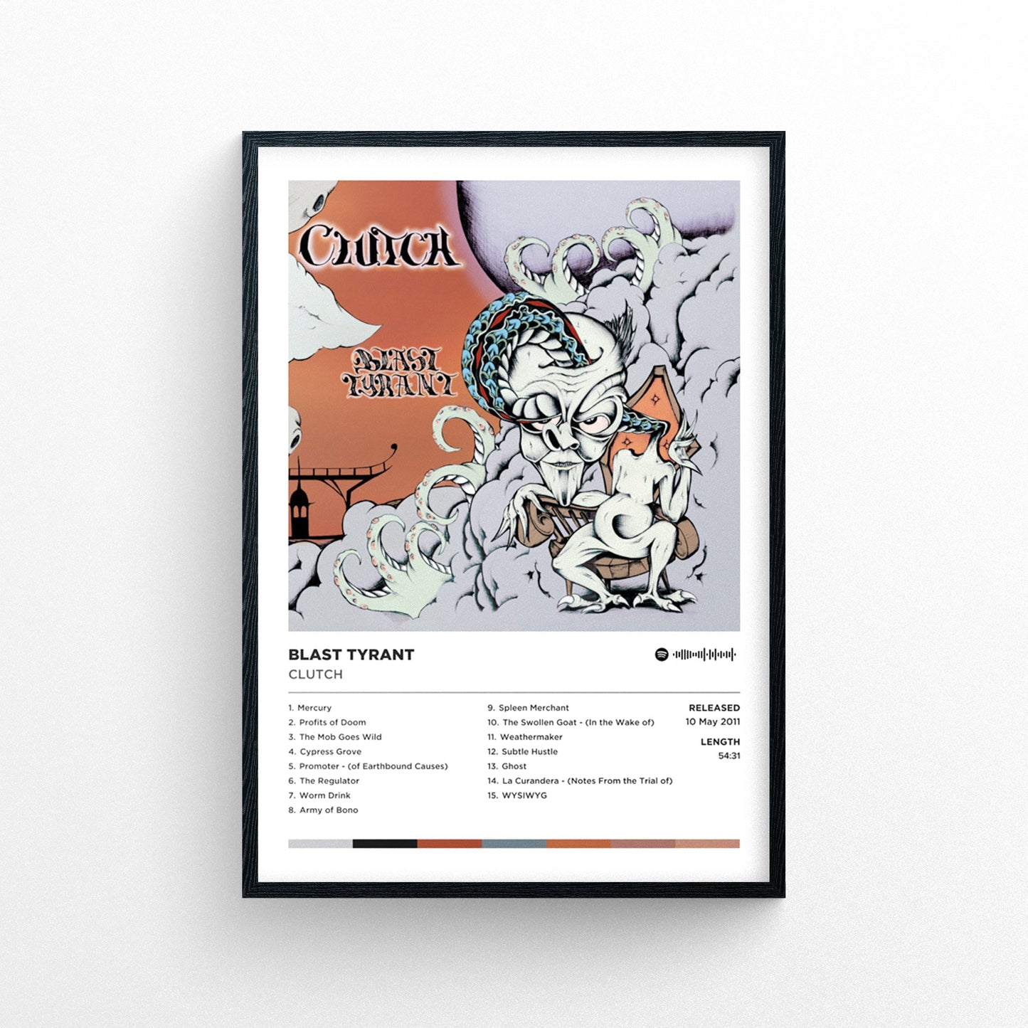 Clutch - Blast Tyrant Poster Print | Framed Options | Album Cover Artwork