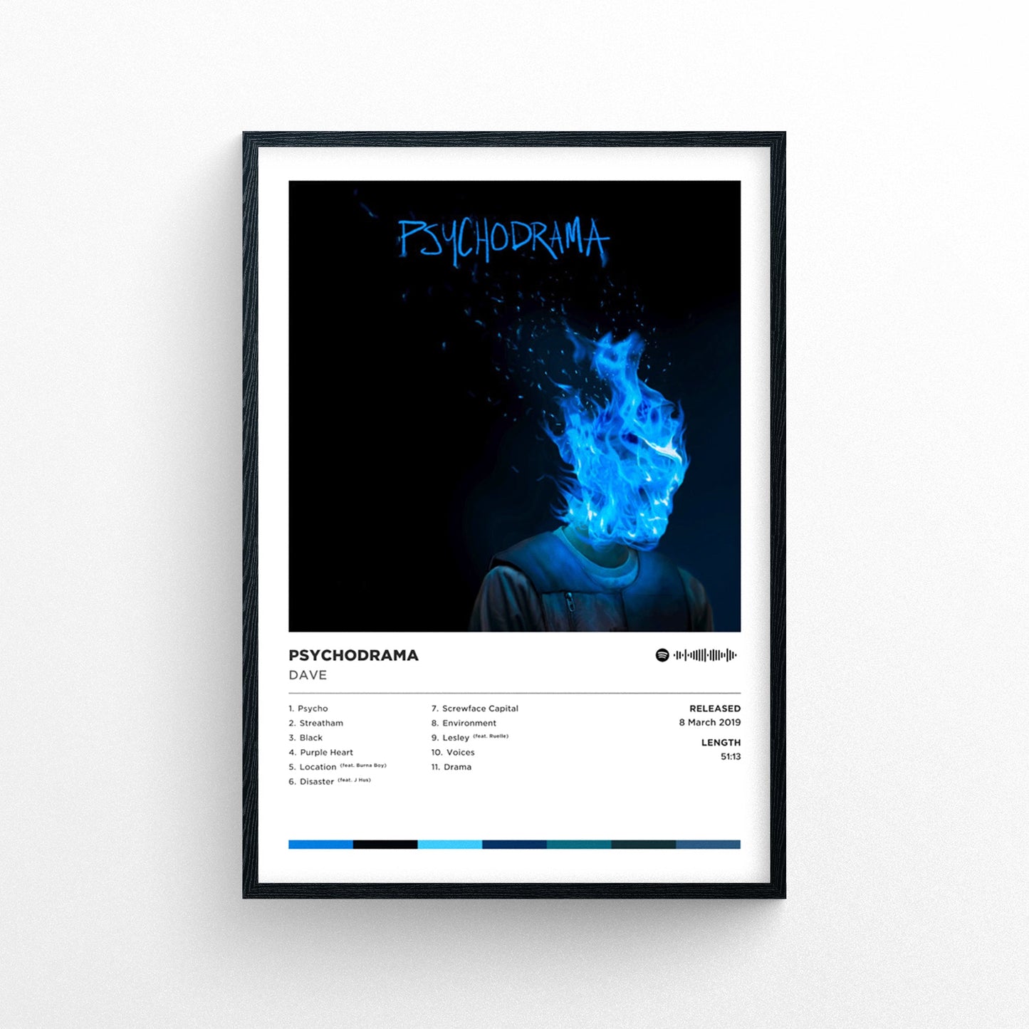 Dave - Psychodrama Poster Print | Framed Options | Album Cover Artwork