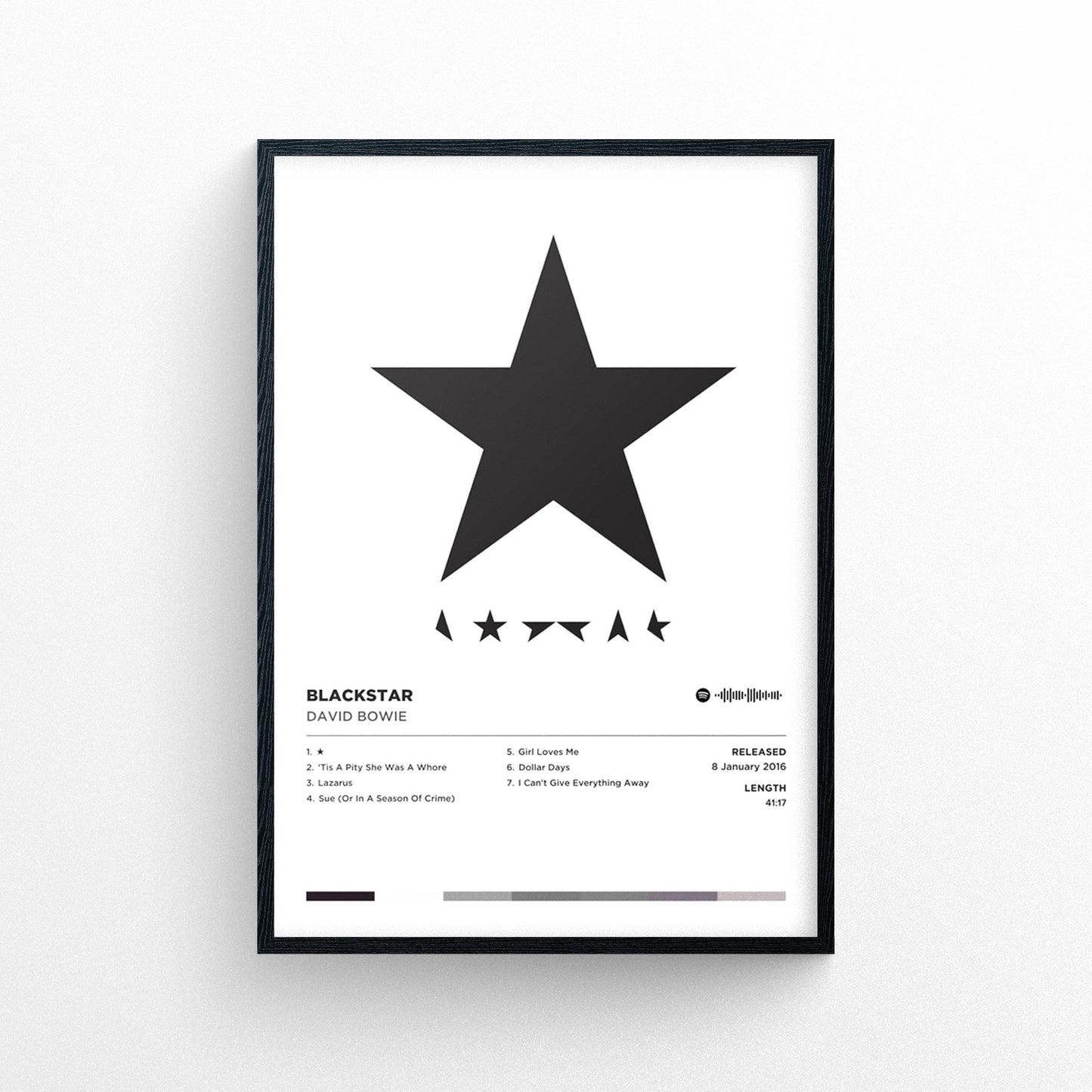 David Bowie - Blackstar Poster Print | Framed Options | Album Cover Artwork