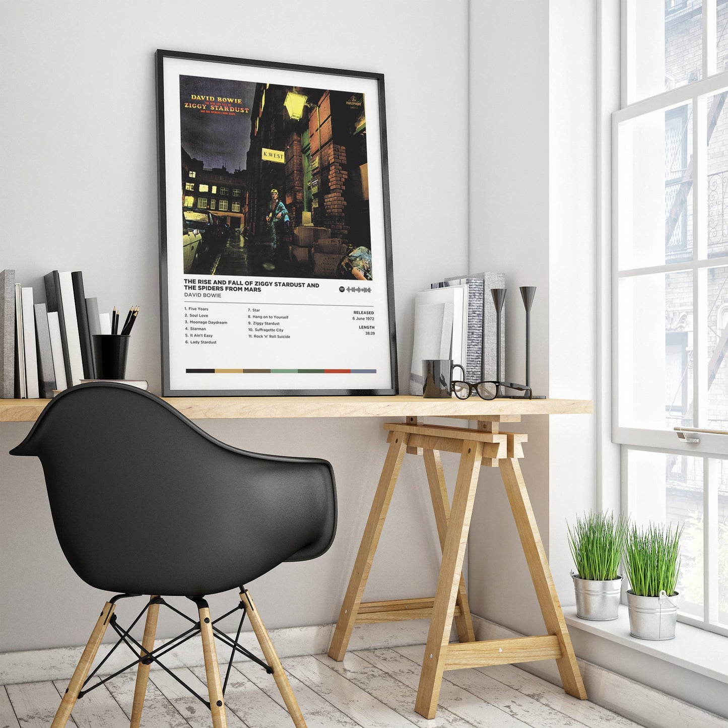 David Bowie - the Rise and Fall of Ziggy Stardust and the Spiders From Mars Poster Print | Framed Options | Album Cover Artwork