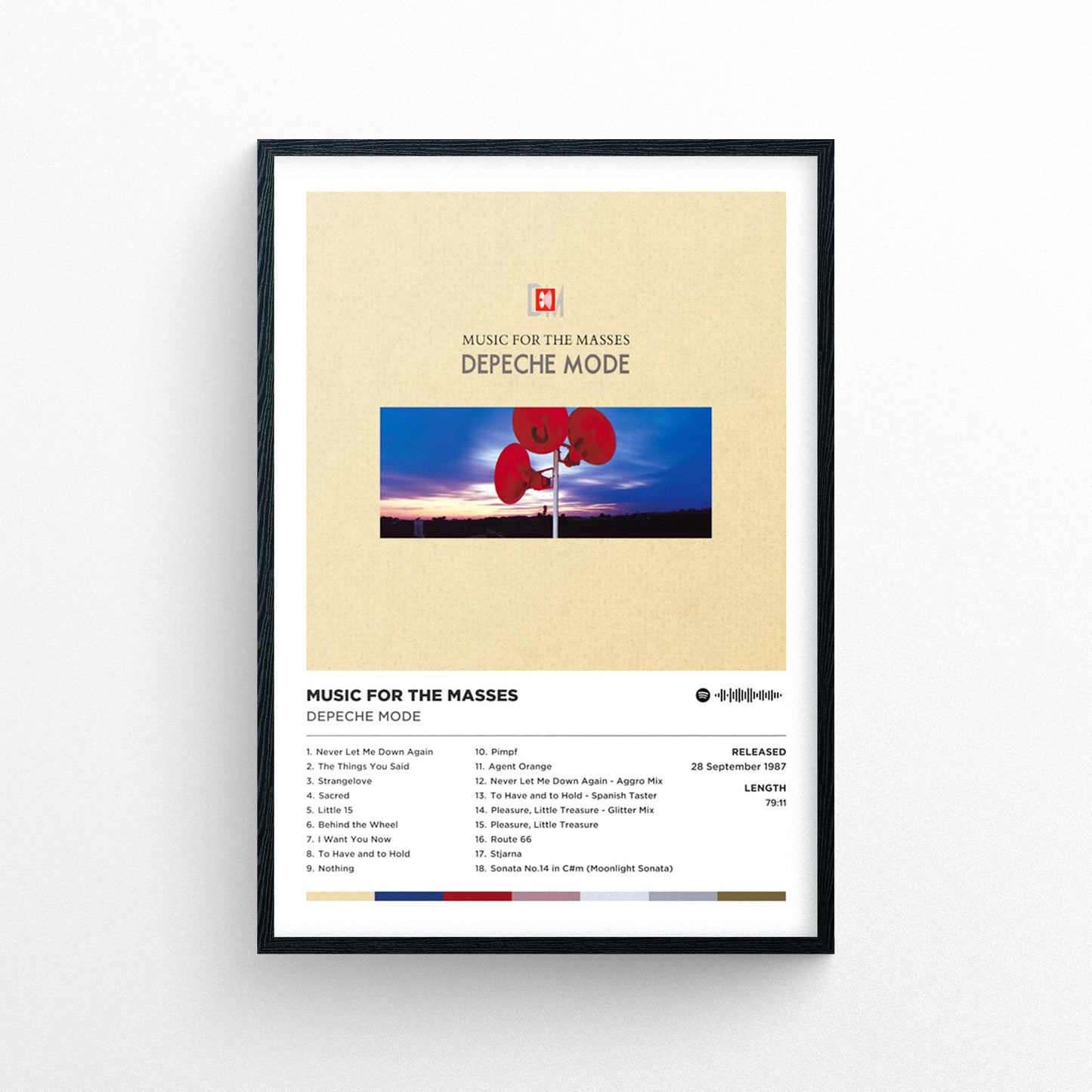 Depeche Mode - Music for the Masses Poster Print | Framed Options | Album Cover Artwork