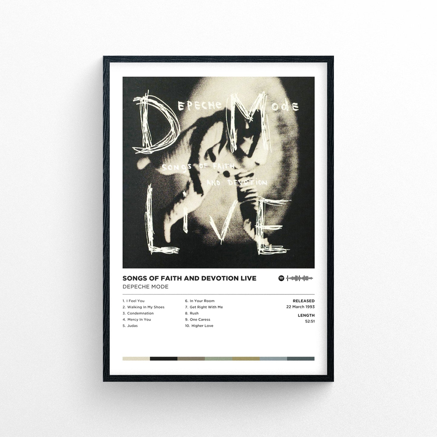 Depeche Mode - Songs of Faith and Devotion Live Poster Print | Framed Options | Album Cover Artwork