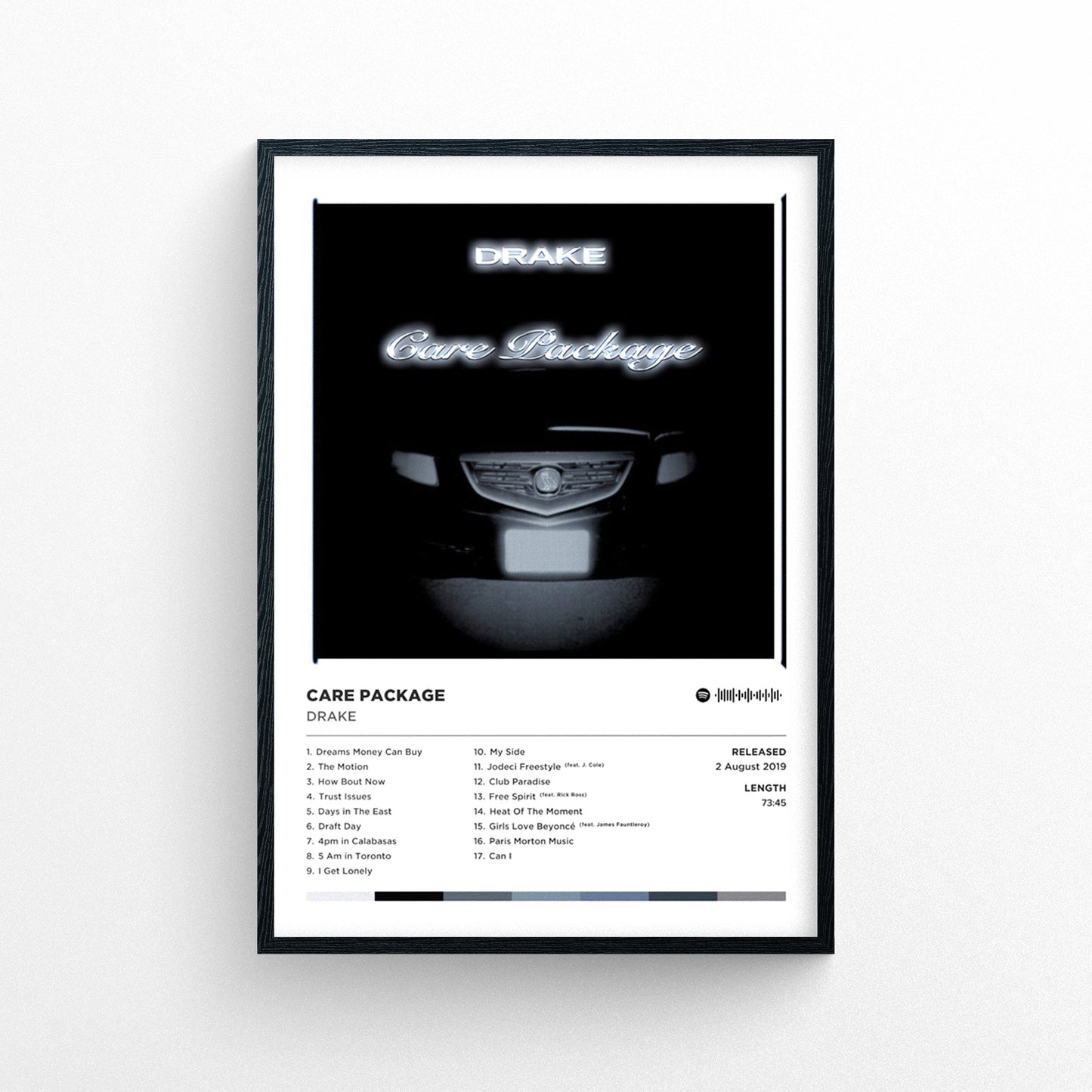 Drake - Care Package Poster Print | Framed Options | Album Cover Artwork