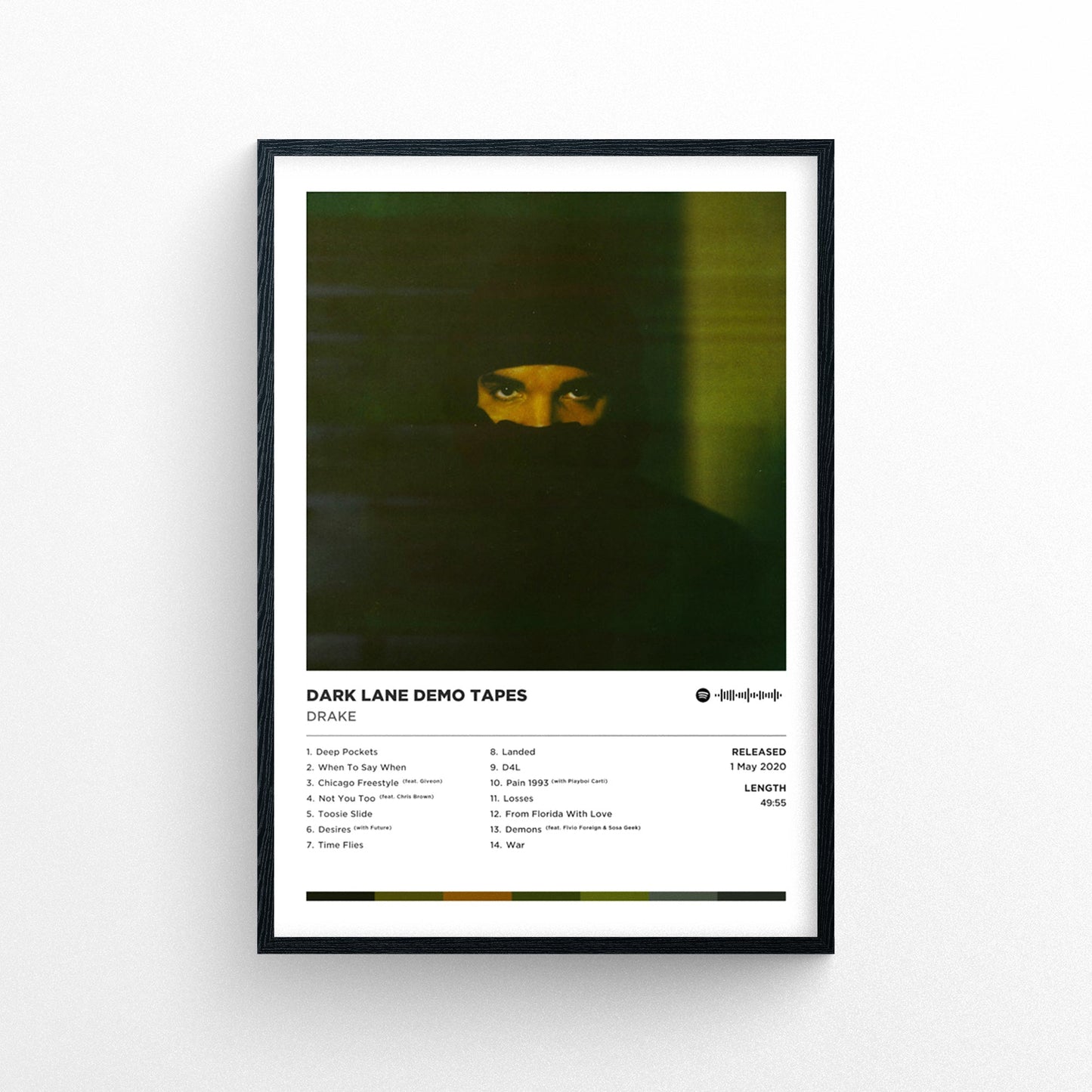 Drake - Dark Lane Demo Tapes Poster Print | Framed Options | Album Cover Artwork