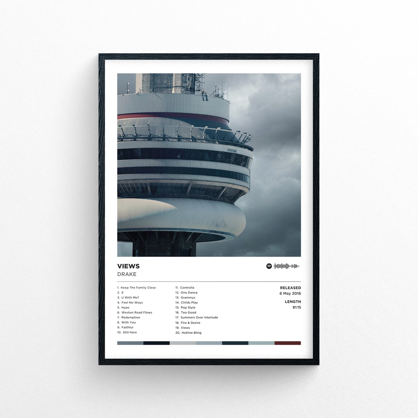 Drake - Views Poster Print | Framed Options | Album Cover Artwork