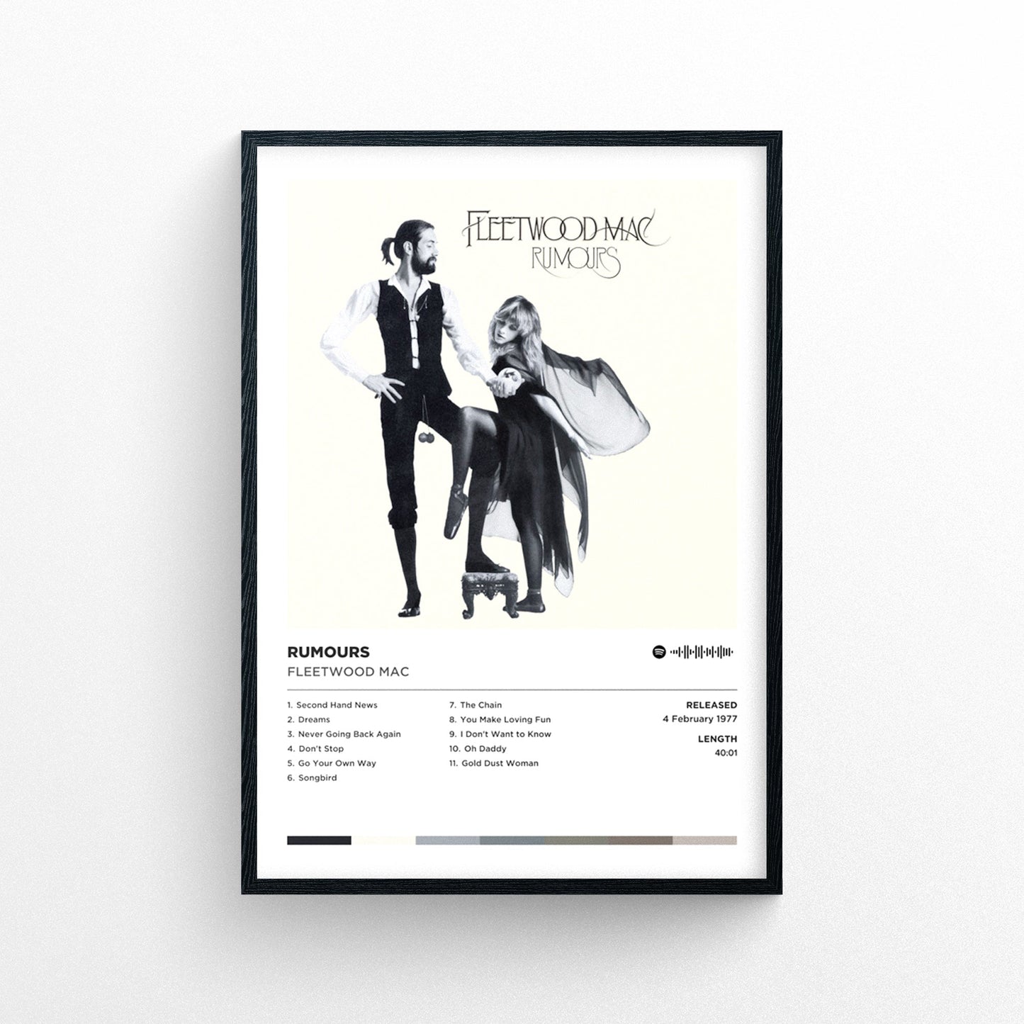 Fleetwood Mac - Rumours Poster Print | Framed Options | Album Cover Artwork