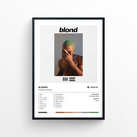 Frank Ocean - Blonde Poster Print | Framed Options | Album Cover Artwork