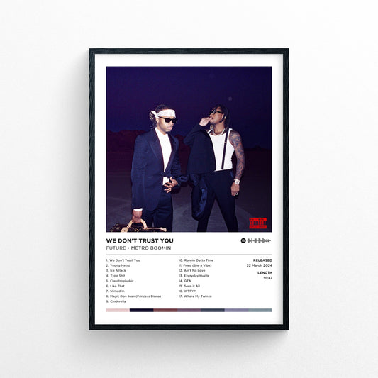 Metro Boomin & Future - We Don't Trust You Poster Print | Framed Options | Album Cover Artwork