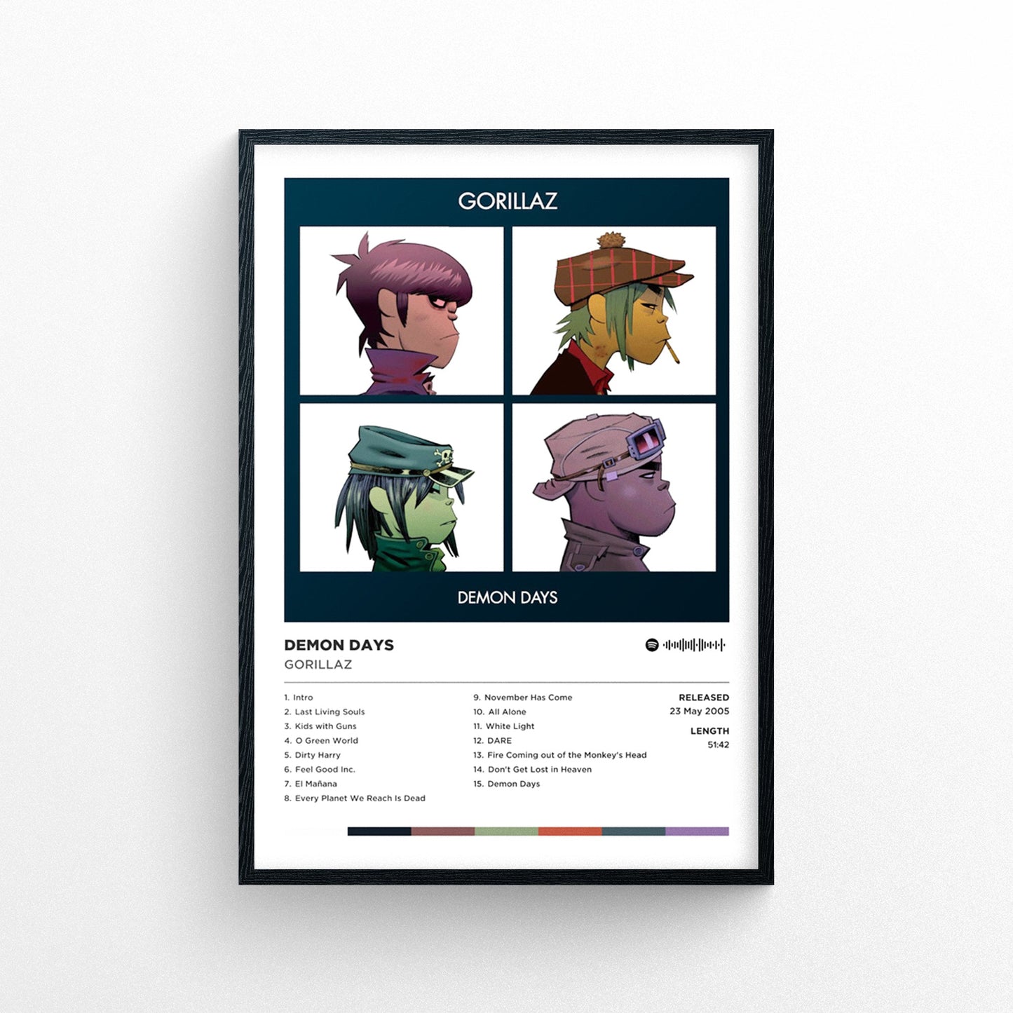 Gorillaz - Demon Days Poster Print | Framed Options | Album Cover Artwork