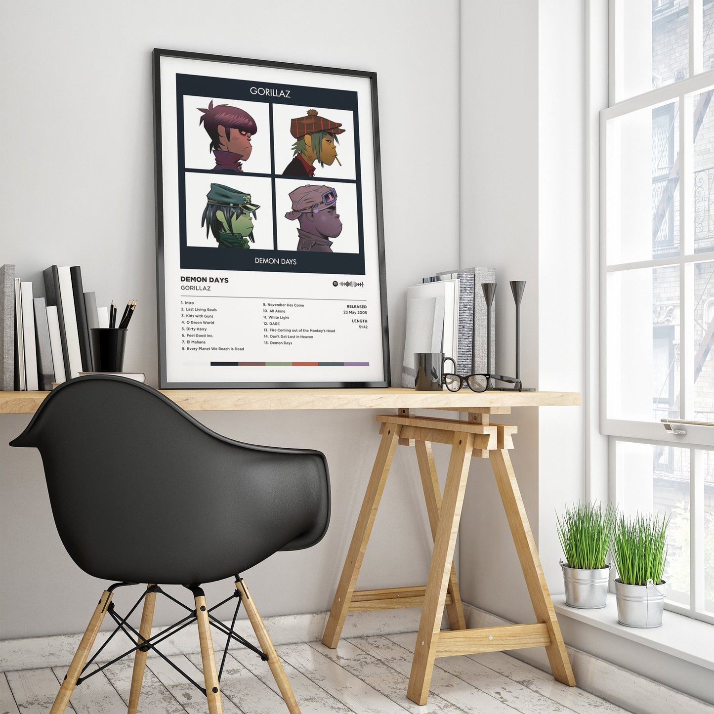 Gorillaz - Demon Days Poster Print | Framed Options | Album Cover Artwork