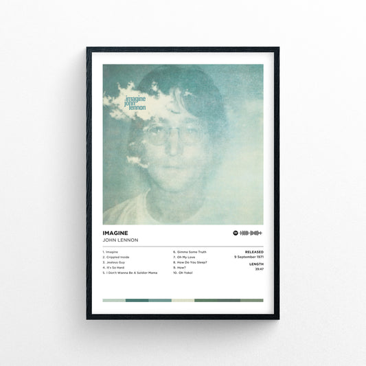 John Lennon - Imagine Poster Print | Framed Options | Album Cover Artwork