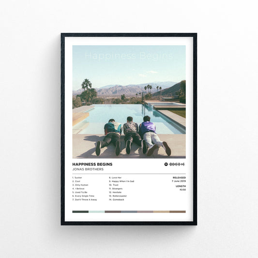 Jonas Brothers - Happiness Begins Poster Print | Framed Options | Album Cover Artwork