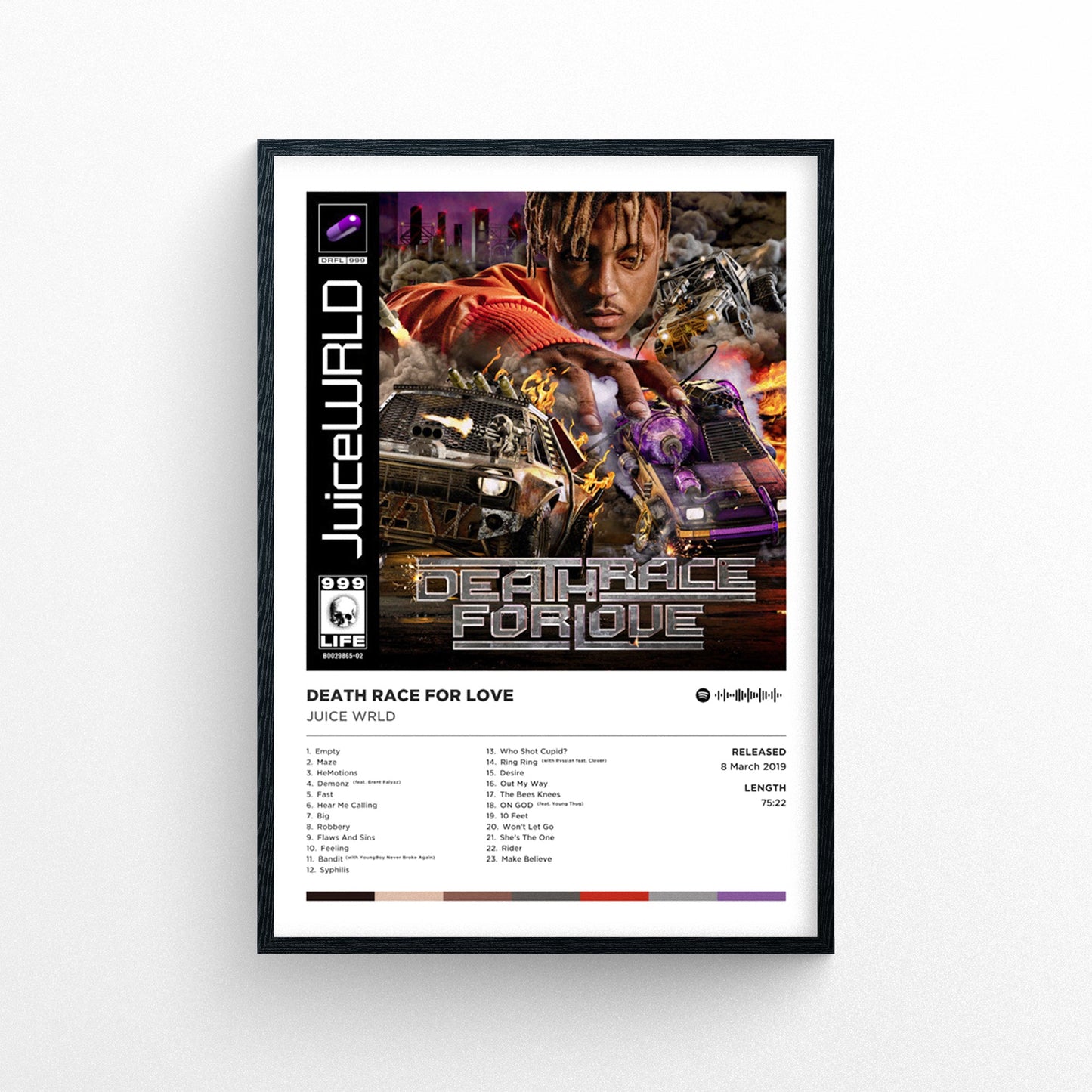Juice Wrld - Death Race for Love Poster Print | Framed Options | Album Cover Artwork