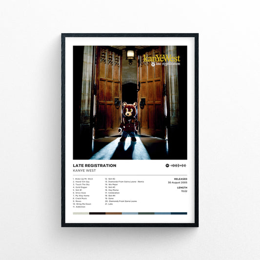 Kanye West - Late Registration Poster Print | Framed Options | Album Cover Artwork