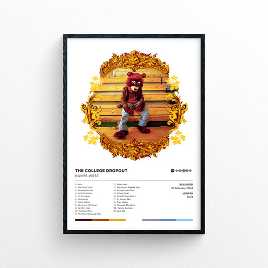 Kanye West - the College Dropout Poster Print | Framed Options | Album Cover Artwork