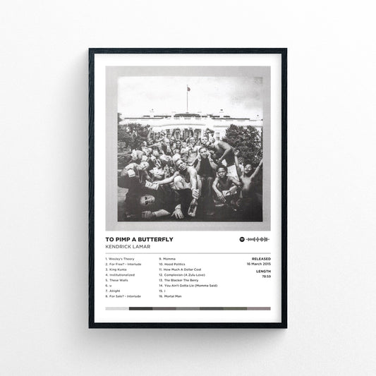 Kendrick Lamar - to Pimp a Butterfly Poster Print | Framed Options | Album Cover Artwork