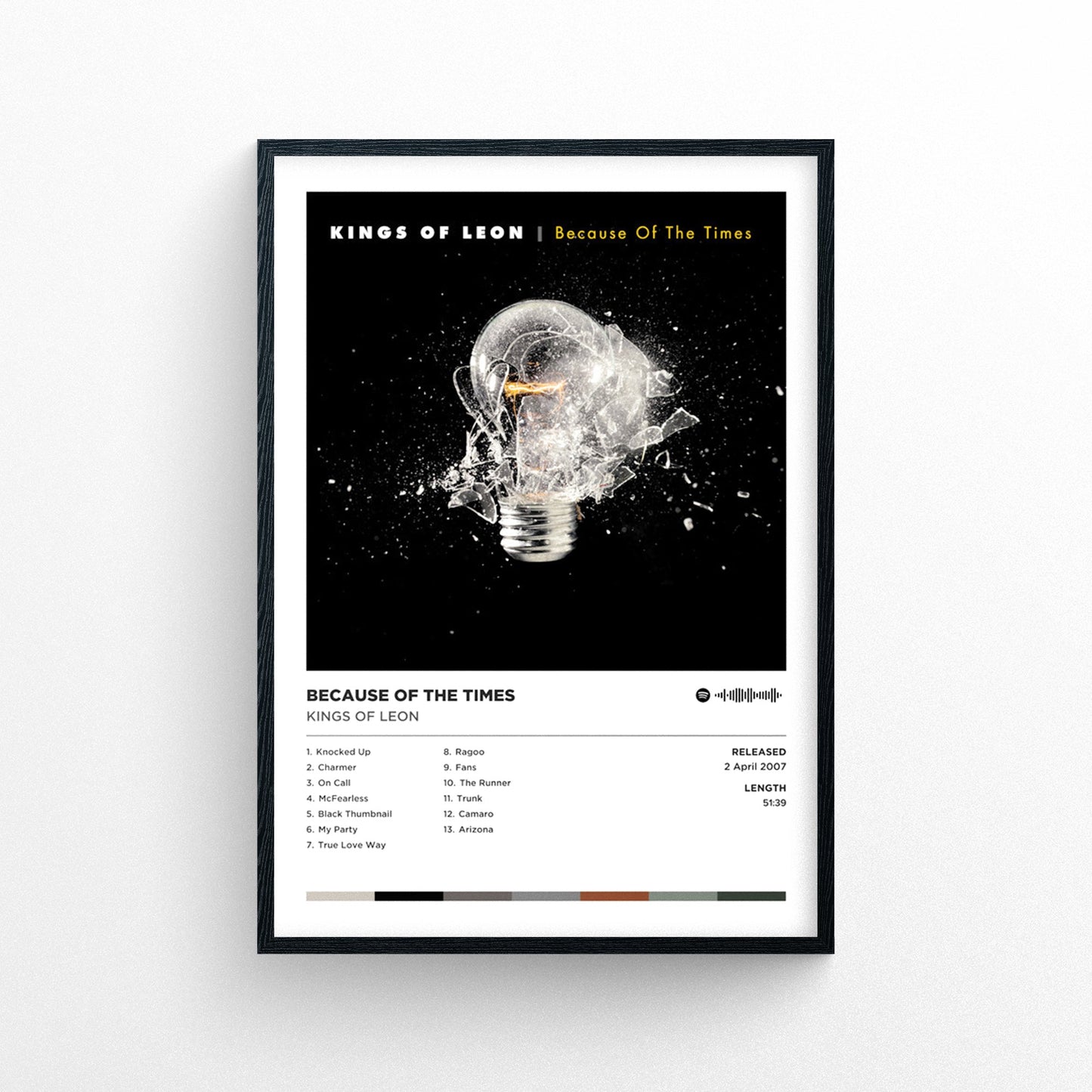 Kings of Leon - Because of the Times Poster Print | Framed Options | Album Cover Artwork