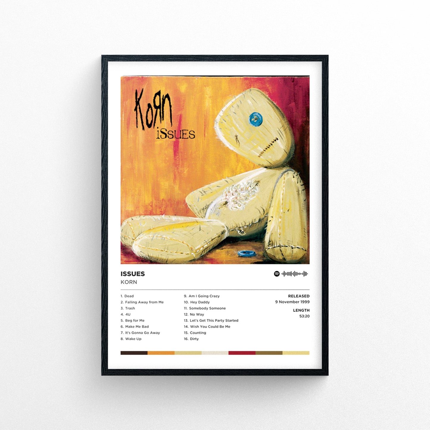 Korn - Issues Poster Print | Framed Options | Album Cover Artwork