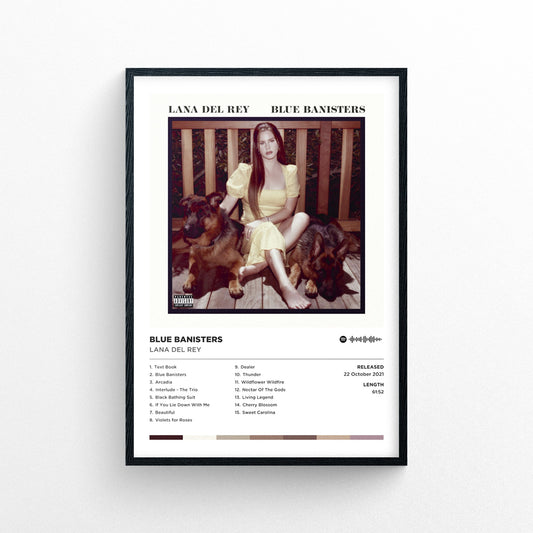 Lana Del Rey - Blue Banisters Poster Print | Framed Options | Album Cover Artwork