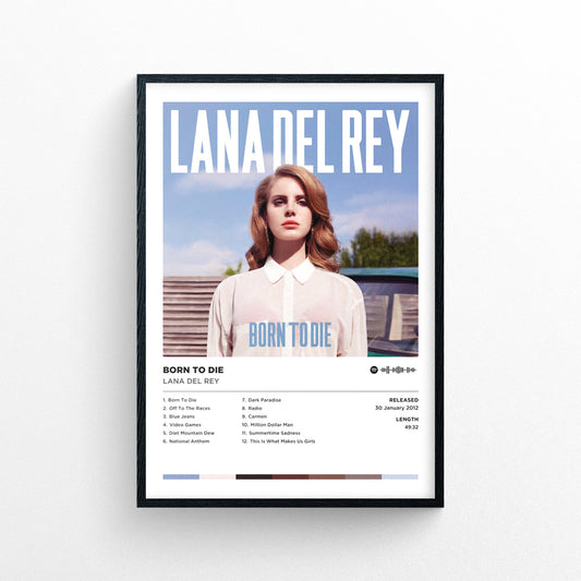 Lana Del Rey - Born to Die Poster Print | Framed Options | Album Cover Artwork