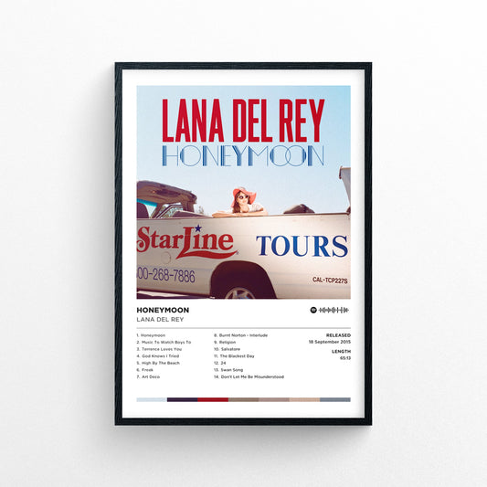 Lana Del Rey - Honeymoon Poster Print | Framed Options | Album Cover Artwork