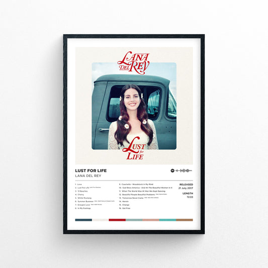 Lana Del Rey - Lust for Life Poster Print | Framed Options | Album Cover Artwork