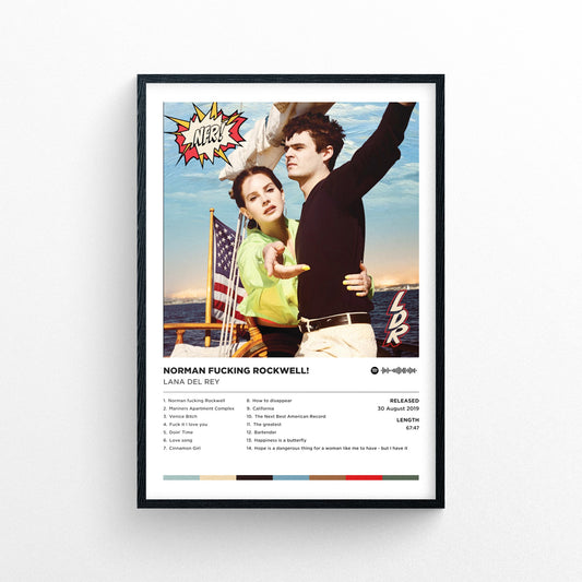 Lana Del Rey - Norman F*cking Rockwell! Poster Print | Framed Options | Album Cover Artwork