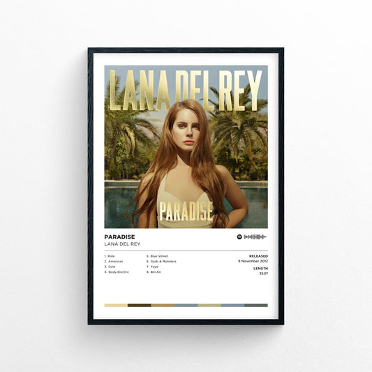 Lana Del Rey - Paradise Poster Print | Framed Options | Album Cover Artwork