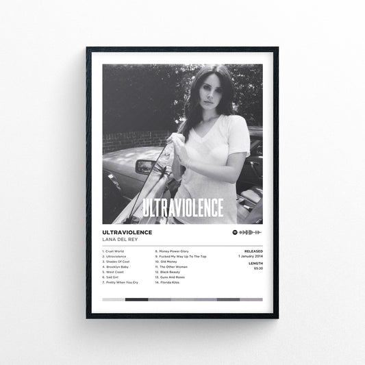 Lana Del Rey - Ultraviolence Poster Print | Framed Options | Album Cover Artwork