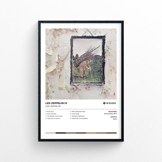 Led Zeppelin - Led Zeppelin Iv Poster Print | Framed Options | Album Cover Artwork