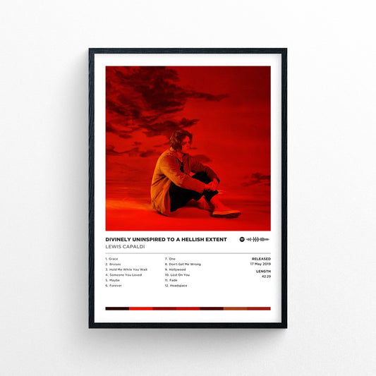 Lewis Capaldi - Divinely Uninspired to a Hellish Extent Poster Print | Framed Options | Album Cover Artwork