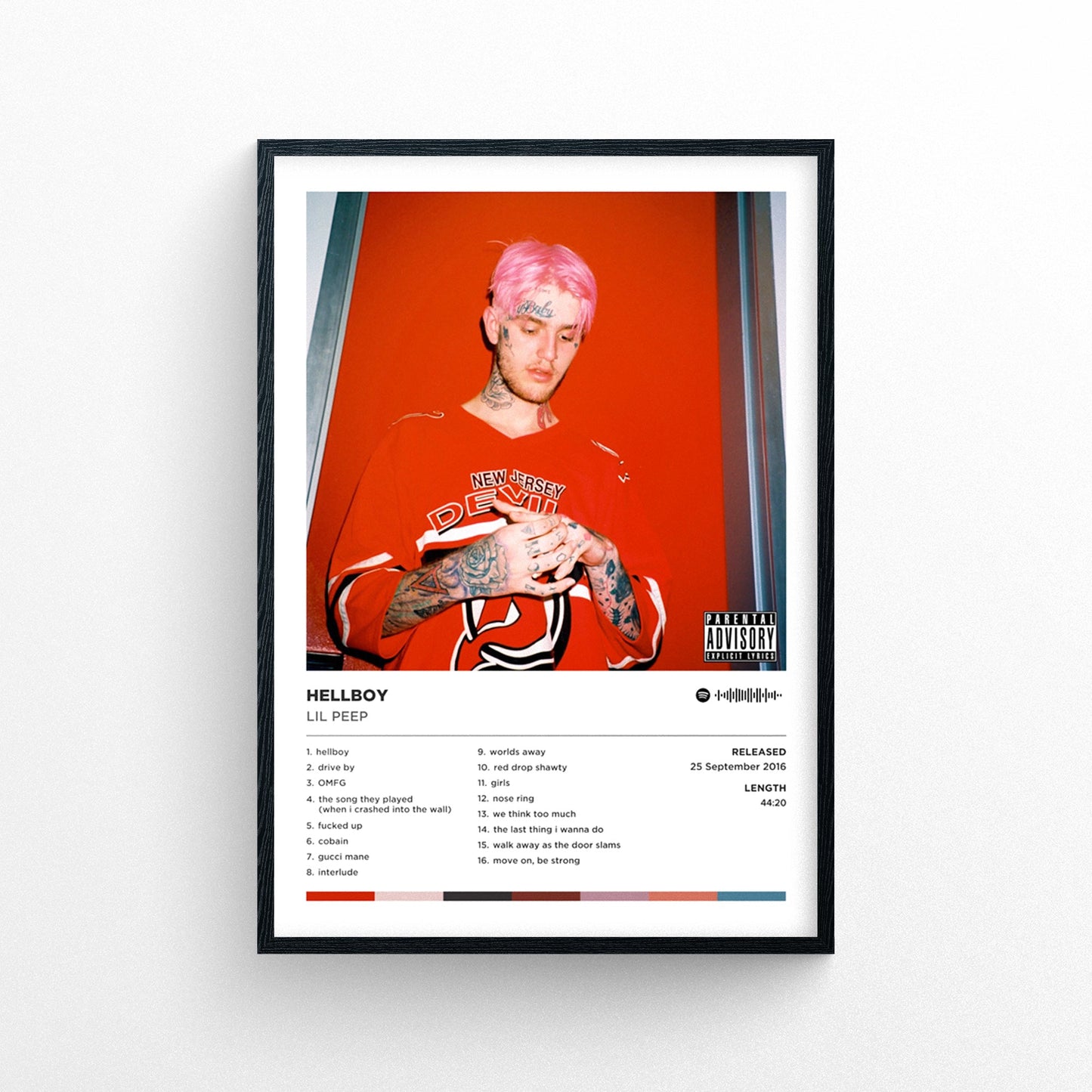 Lil Peep - Hellboy Poster Print | Framed Options | Album Cover Artwork