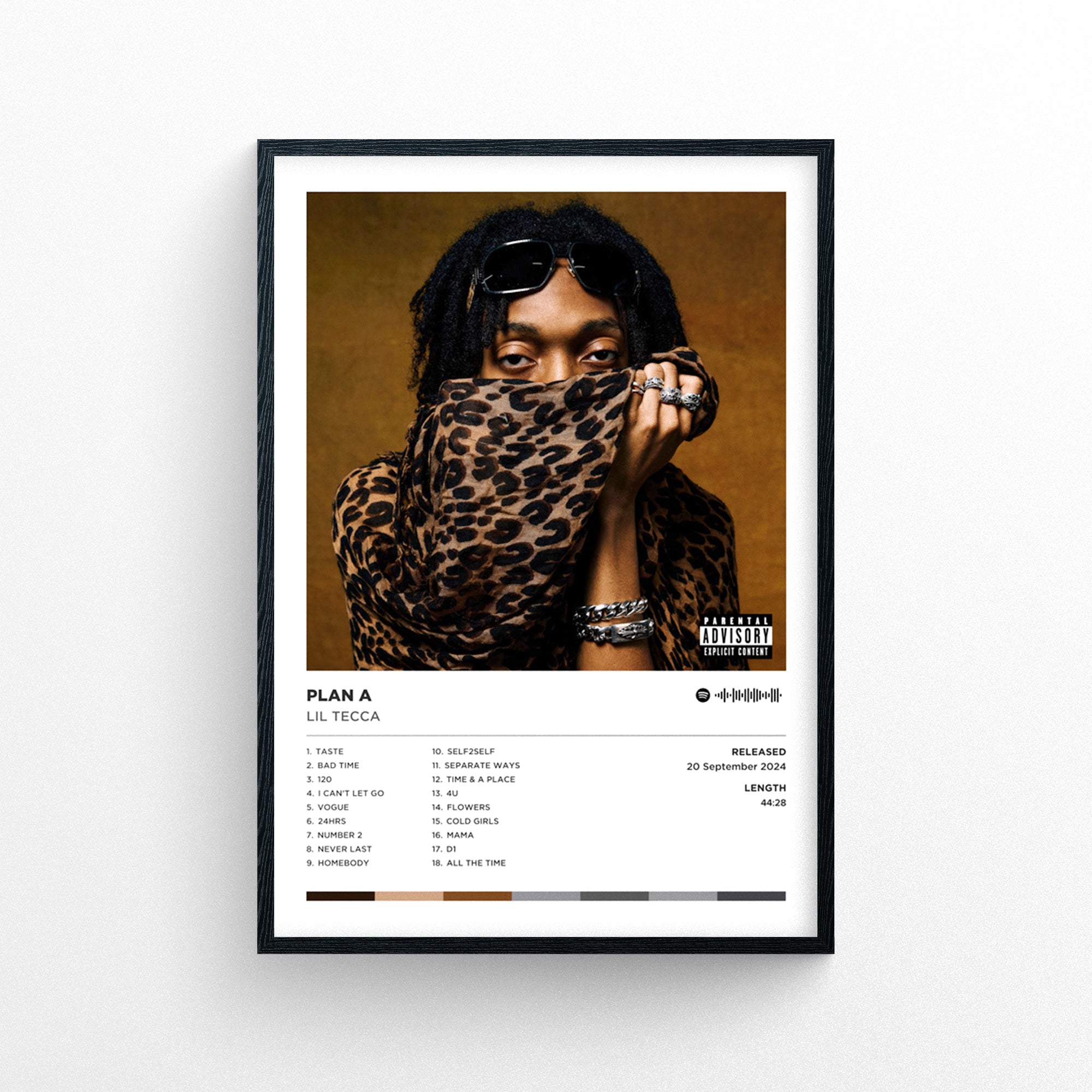 Lil Tecca - Plan A Poster Print | Framed Options | Album Cover Artwork ...