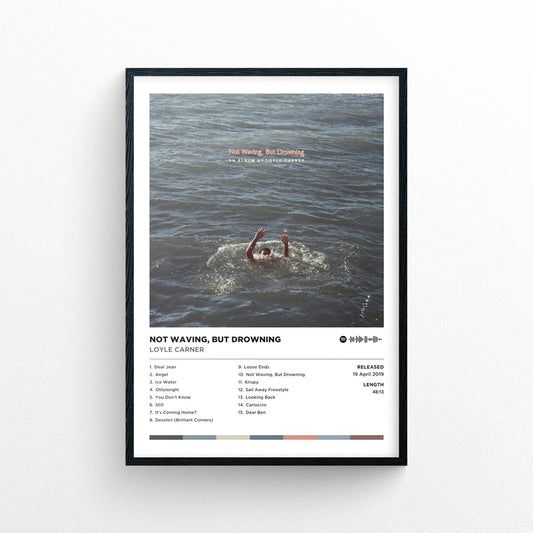 Loyle Carner - Not Waving Poster Print | Framed Options | Album Cover Artwork