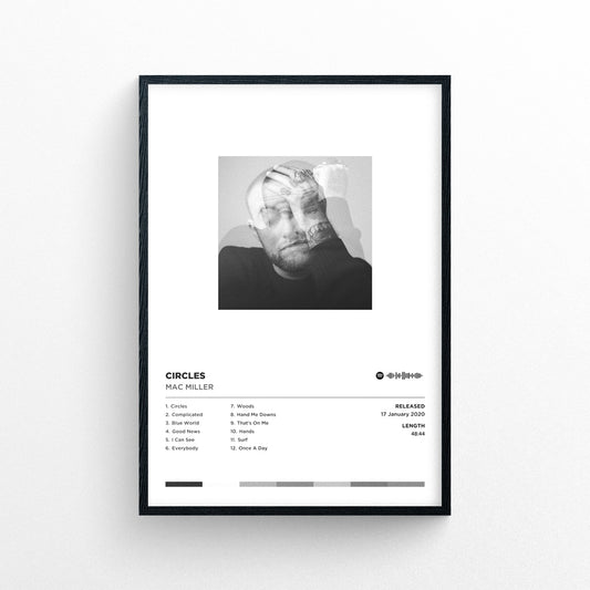 Mac Miller - Circles Poster Print | Framed Options | Album Cover Artwork