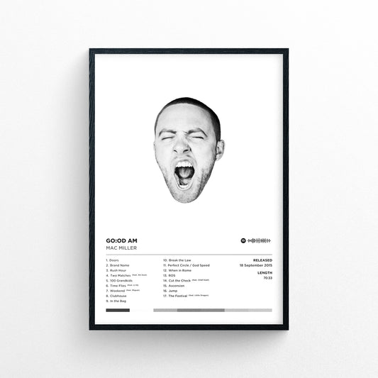 Mac Miller - Good Am Poster Print | Framed Options | Album Cover Artwork