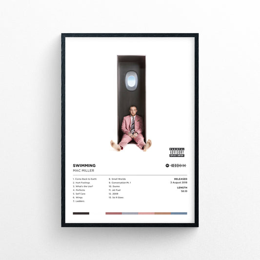 Mac Miller - Swimming Poster Print | Framed Options | Album Cover Artwork