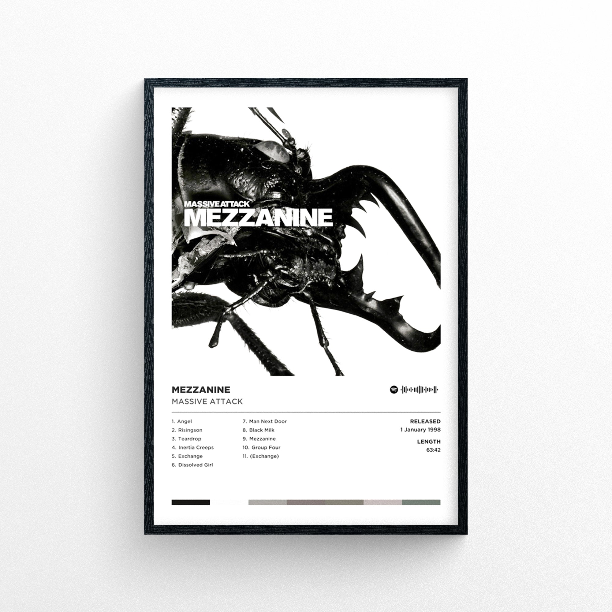 Massive Attack - Mezzanine Poster Print | Framed Options | Album Cover  Artwork