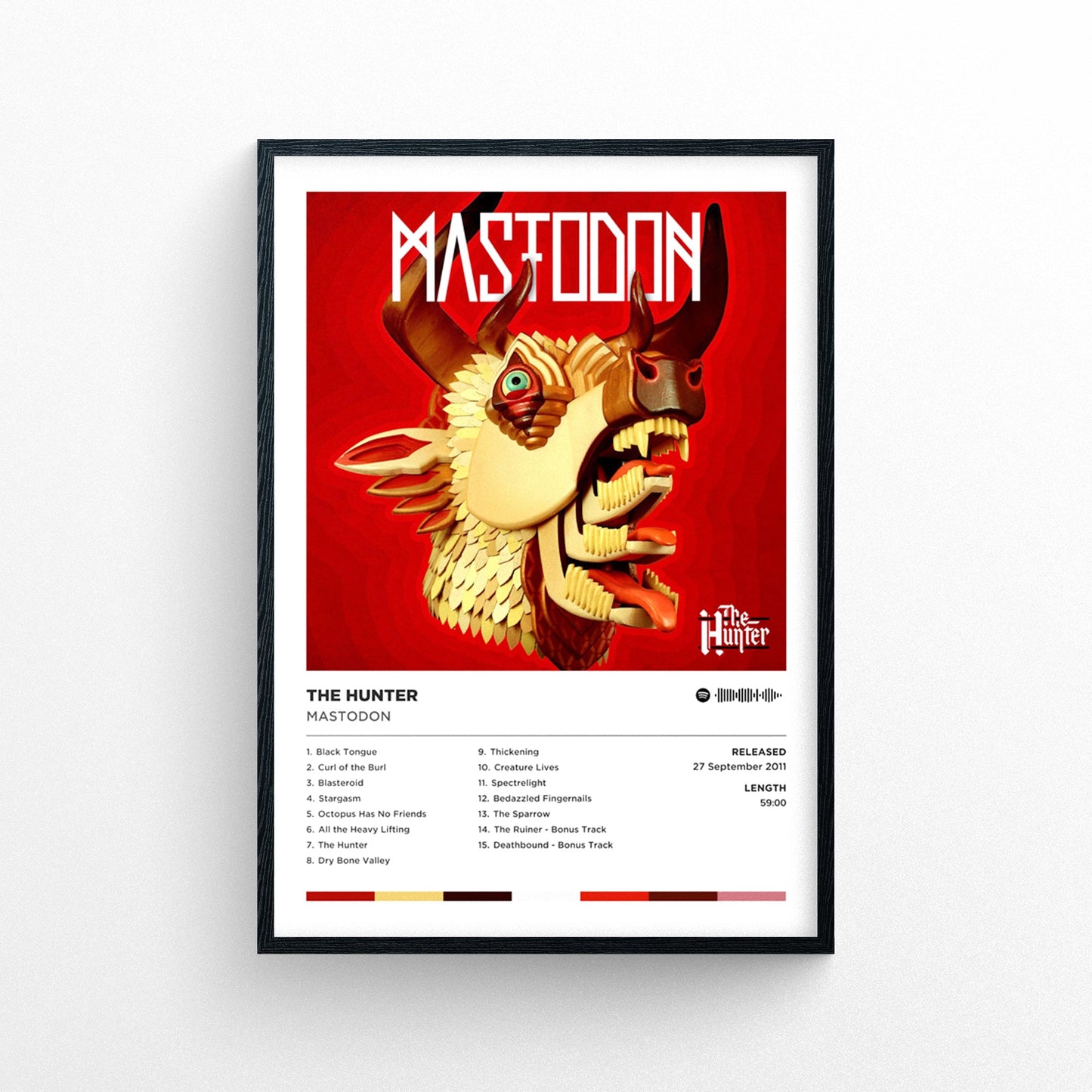 Mastodon - the Hunter Poster Print | Framed Options | Album Cover Artwork