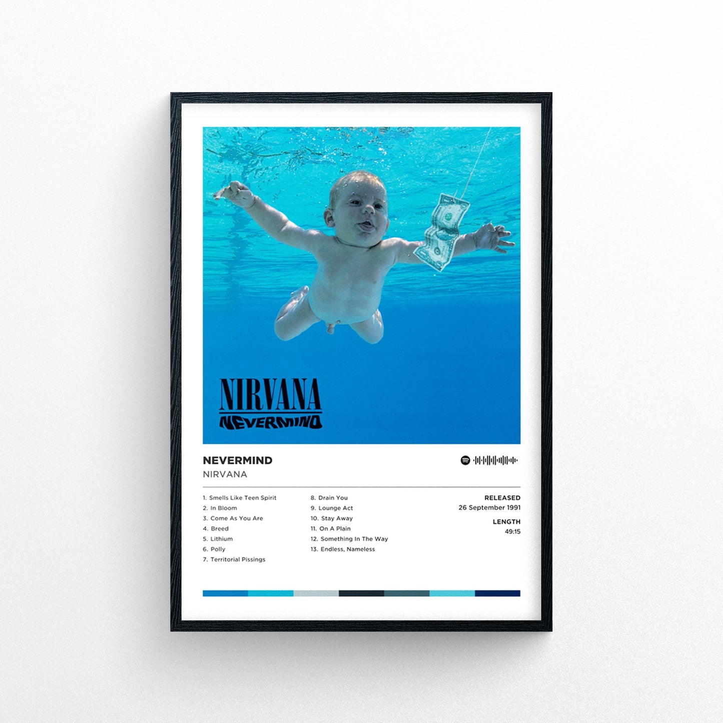 Nirvana - Nevermind Poster Print | Framed Options | Album Cover Artwork