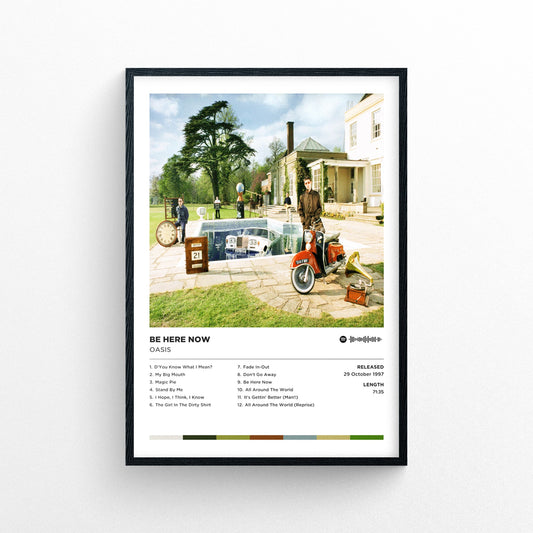 Oasis - Be Here Now Poster Print | Framed Options | Album Cover Artwork