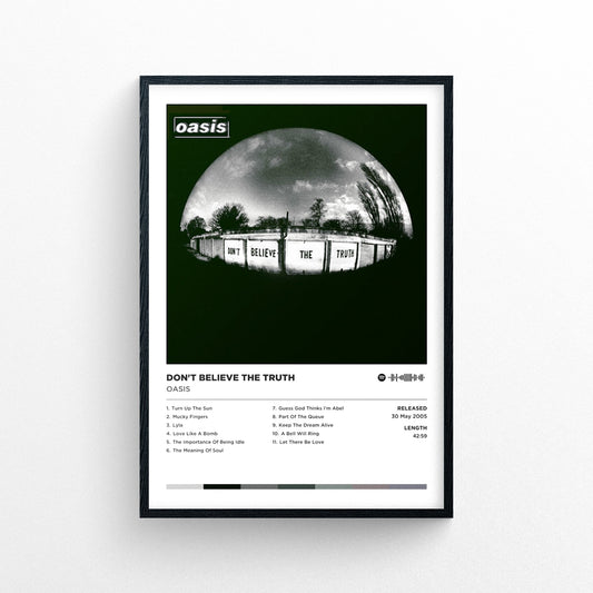 Oasis - Don't Believe the Truth Poster Print | Framed Options | Album Cover Artwork