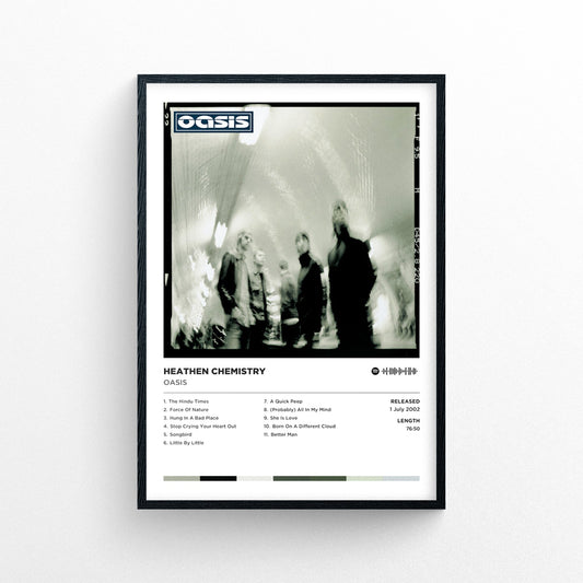 Oasis - Heathen Chemistry Poster Print | Framed Options | Album Cover Artwork