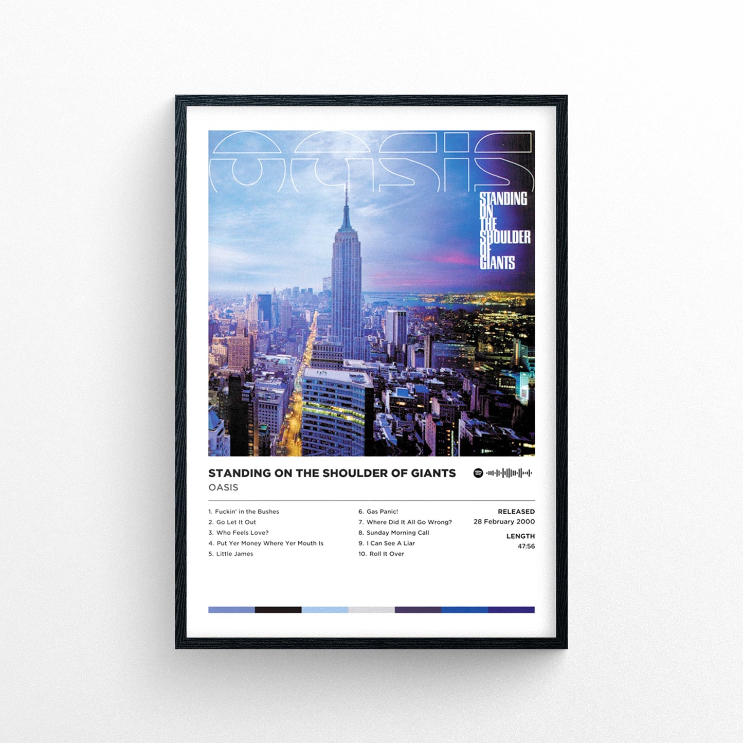 Oasis - Standing on the Shoulder of Giants Poster Print | Framed Options | Album Cover Artwork